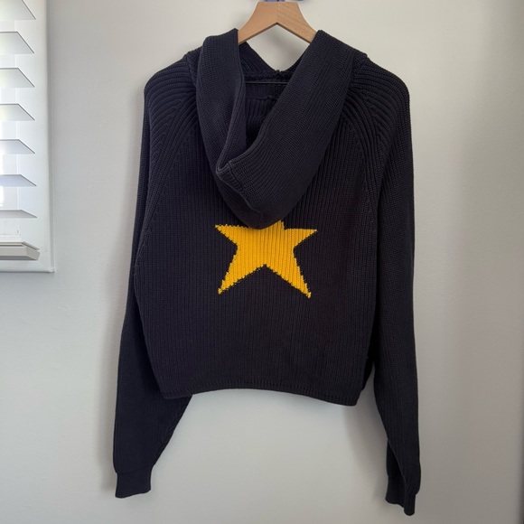 Woolx Other - Vwoollo Small Star Knit Hoodie Pullover Navy Chunky Thick